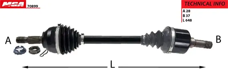 MGA 70899 Ön Aks (Sol) 3272GN