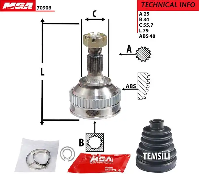 MGA 70906 Aks Kafası (Dış) 3273J9