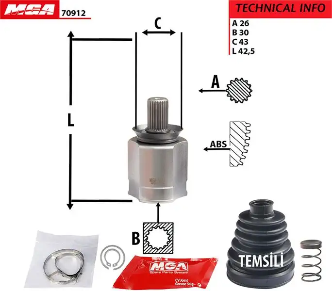 MGA 70912 Aks Kafası (Sol İç)