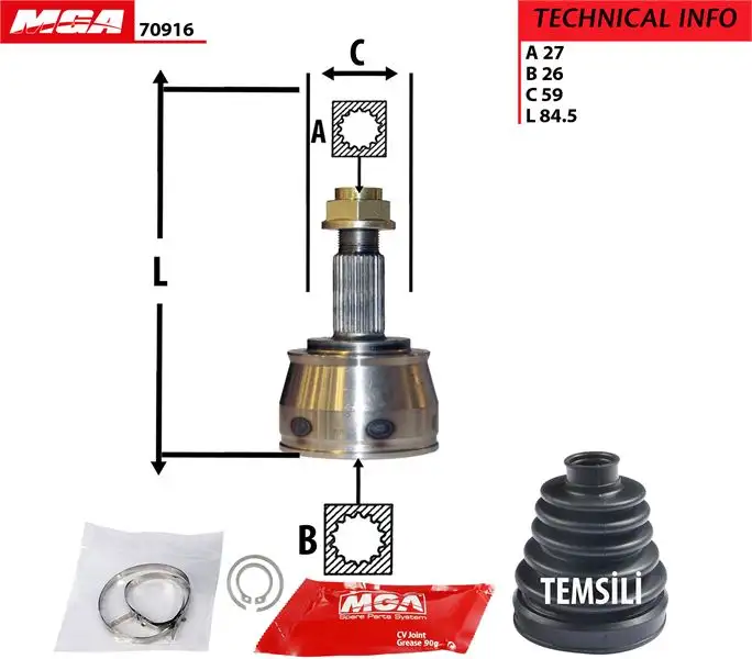 MGA 70916 Aks Kafası (Dış) 51822813
