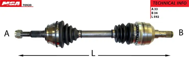 MGA 70920 Ön Aks (Sol) 374263