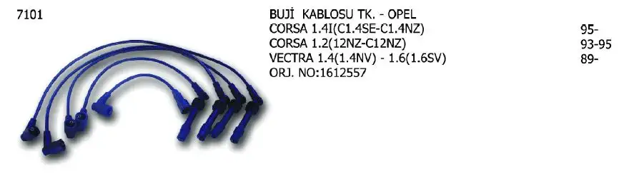 ÜNÜVAR 7101 Buji Kablosu