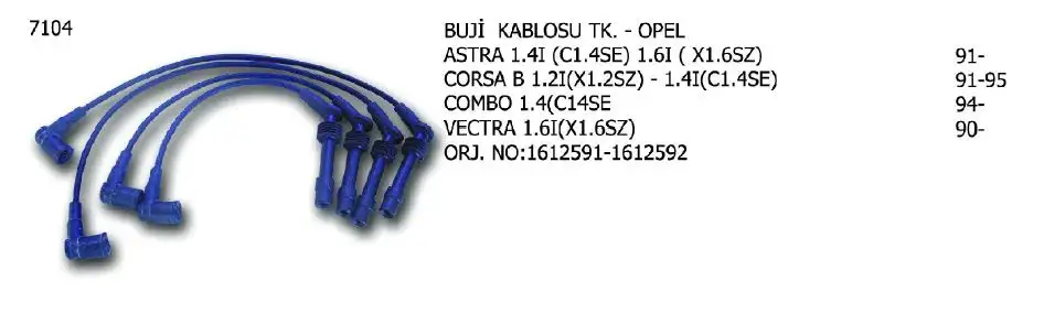 ÜNÜVAR 7104 Buji Kablosu