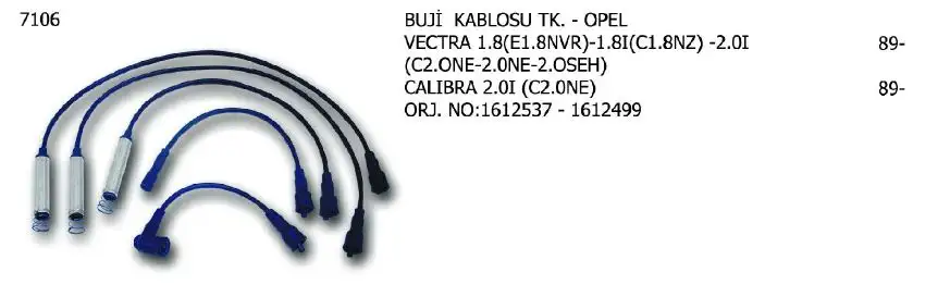 ÜNÜVAR 7106 Buji Kablosu