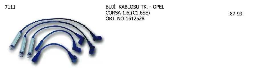 ÜNÜVAR 7111 Buji Kablosu