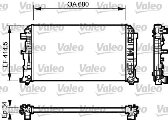 VALEO 734929 Radyatör A9065001502
