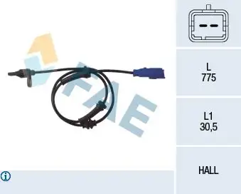 FAE 78013 ABS Hız Sensörü (Arka) 9638530780