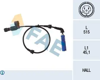 FAE 78014 ABS Hız Sensörü (Ön Sol) 34526792897