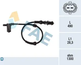 FAE 78077 ABS Hız Sensörü (Ön) 1238236