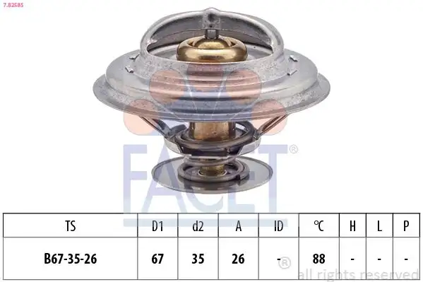 FACET 7.8258S Termostat 11531721002