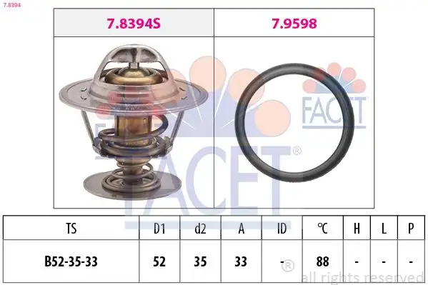 FACET 7.8394 Termostat