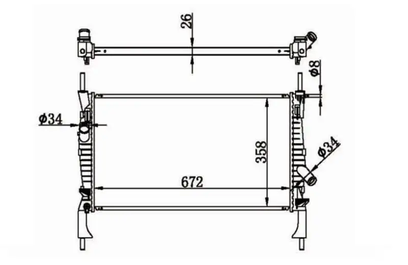 MGA 80583 Radyatör 7C118005AB