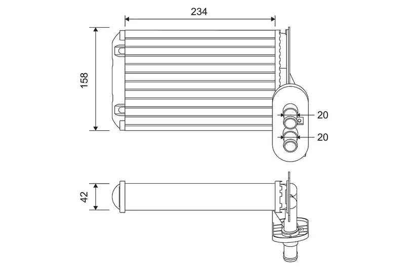 VALEO 812030 Kalorifer Radyatörü