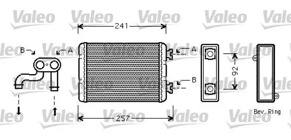 VALEO 812360 Kalorifer Radyatörü 64118373786