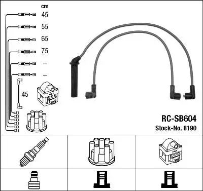 NGK 8190 (RCSB604) Buji Kablosu 8817520