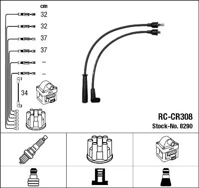 NGK 8290 (RCCR308) Buji Kablosu 04637155
