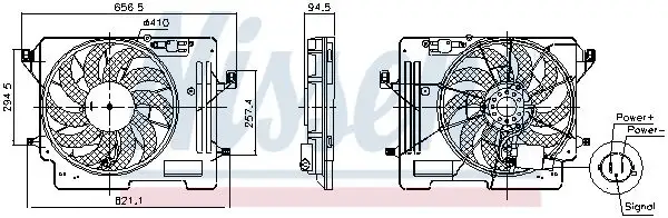 NISSENS 850080 Fan Motoru