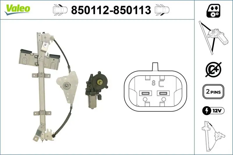 VALEO 850112 Ön Cam Krikosu (Sol) 1547734