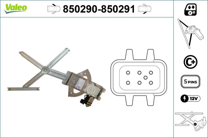 VALEO 850290 Ön Cam Krikosu (Sol)