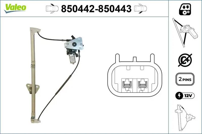 VALEO 850442 Ön Cam Krikosu (Sol) 701837461A