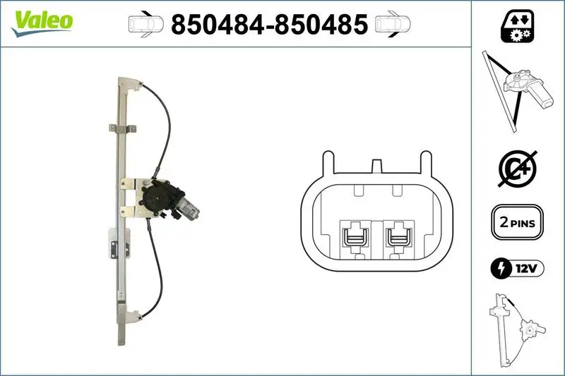 VALEO 850484 Ön Cam Krikosu (Sol)