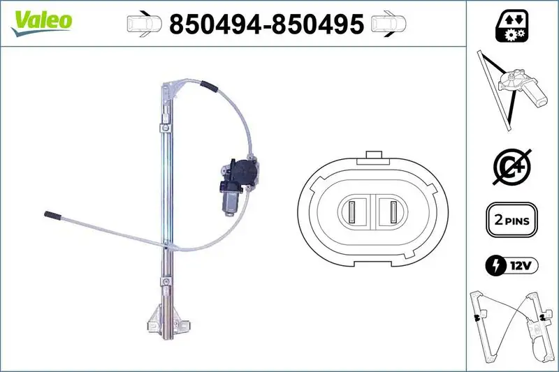 VALEO 850494 Ön Cam Krikosu (Sol)
