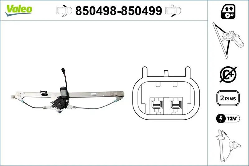 VALEO 850498 Ön Cam Krikosu (Sol) 7700311820