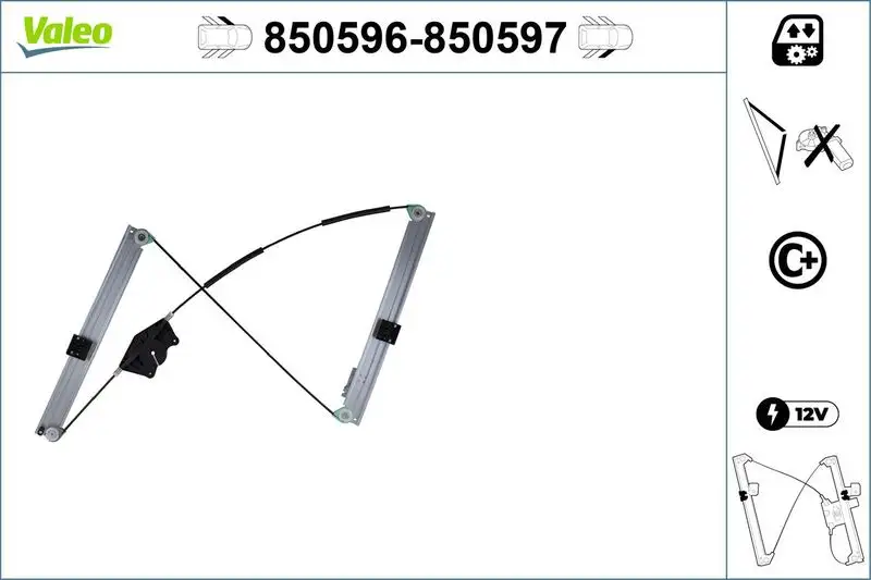 VALEO 850596 Ön Cam Krikosu (Sol) 8E0837461C