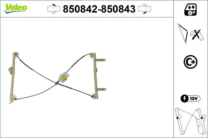 VALEO 850842 Ön Cam Krikosu (Sol) 9221W0