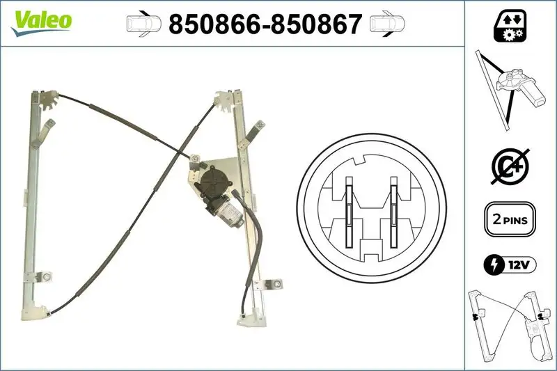 VALEO 850866 Ön Cam Krikosu (Sol)