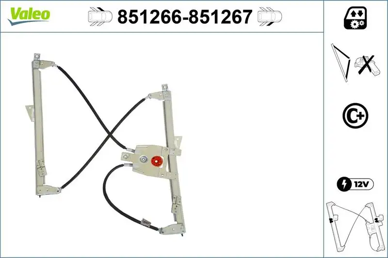 VALEO 851266 Ön Cam Krikosu (Sol) 9221FY