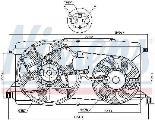NISSENS 85826 Fan Motoru