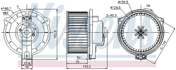 NISSENS 87107 Kalorifer Motoru A1638204142
