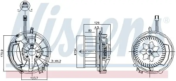 NISSENS 87524 Kalorifer Motoru 3Q1819021C