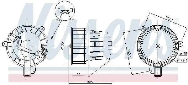 NISSENS 87546 Kalorifer Motoru 2Q1819021A