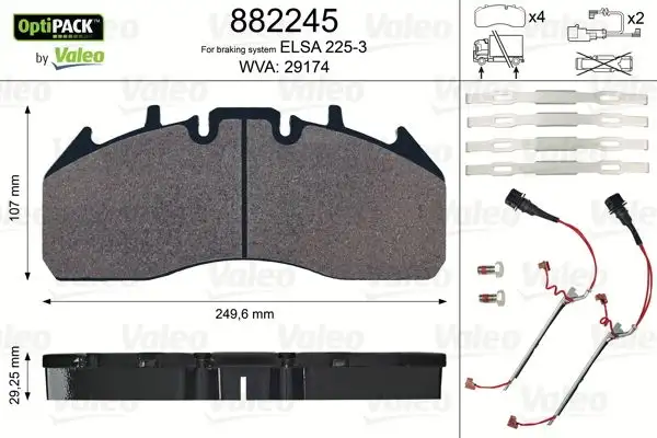 VALEO 882245 Fren Balatası