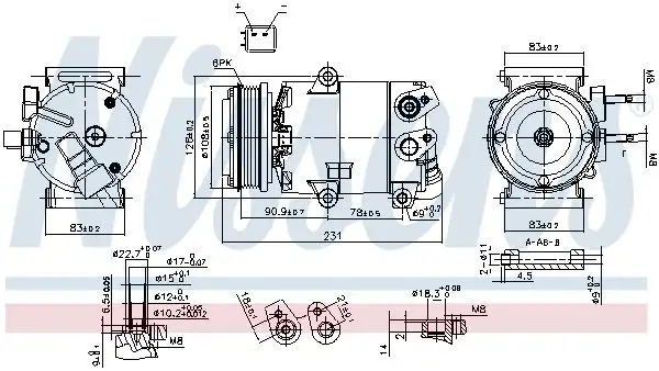 NISSENS 890588 Klima Kompresörü