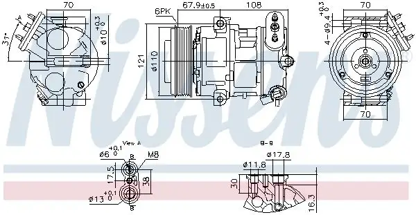 NISSENS 890663 Klima Kompresörü
