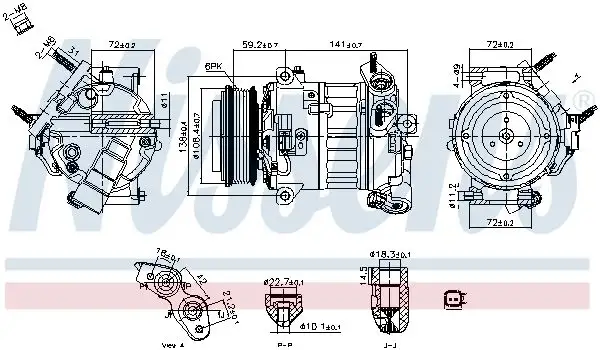 NISSENS 890796 Klima Kompresörü