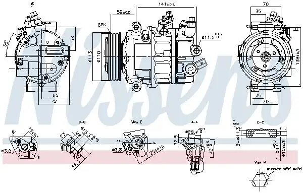 NISSENS 890893 Klima Kompresörü