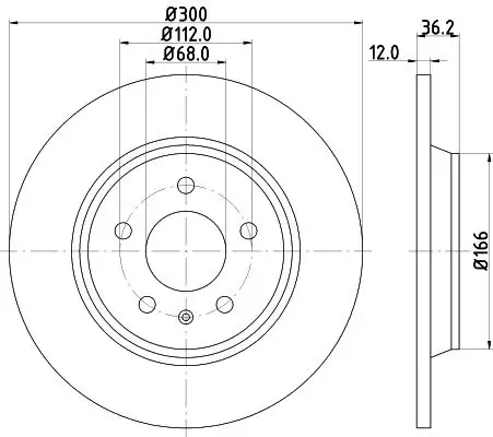 HELLA 8DD355113-931 Arka Fren Diski