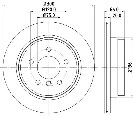 HELLA 8DD355117-831 Arka Fren Diski 34216855008