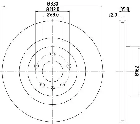 HELLA 8DD355118-021 Arka Fren Diski