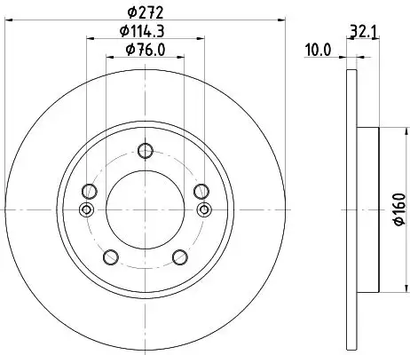 HELLA 8DD355126-501 Arka Fren Diski 58411G4300