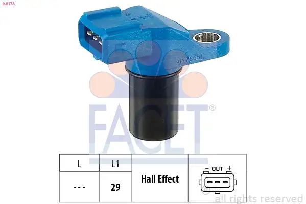 FACET 9.0178 Eksantrik Sensörü 9629684380