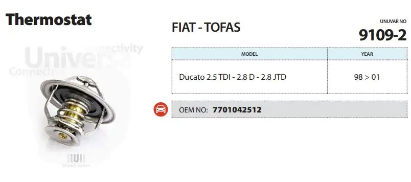 ÜNÜVAR 9109-2 Termostat
