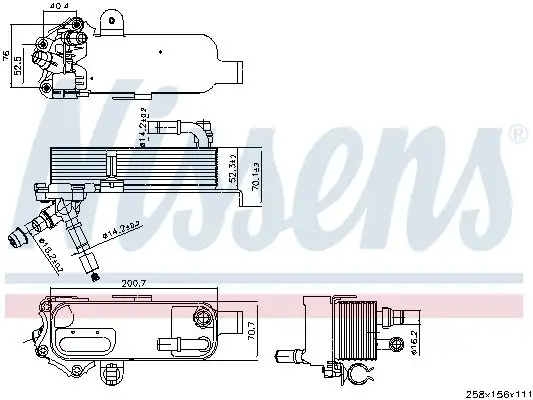 NISSENS 91298 Şanzıman Yağ Soğutucu 17217600553