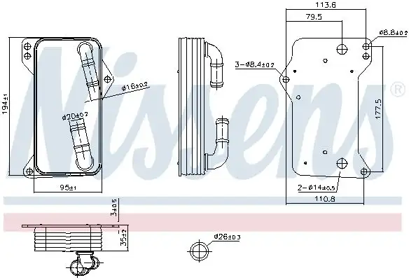 NISSENS 91505 Şanzıman Yağ Soğutucu 0GC317019C