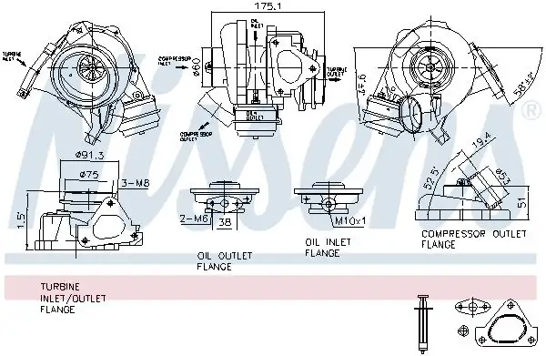 NISSENS 93105 Turbo (Komple) A6110960799