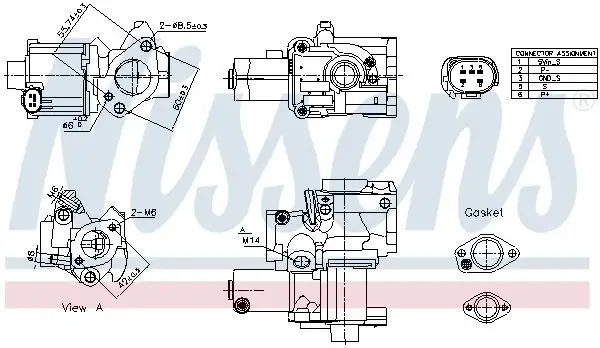 NISSENS 98199 EGR Valfi